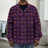 Halloween Plus And Cross Pattern Print Men's Shirt Jacket