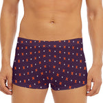 Halloween Plus And Cross Pattern Print Men's Short Boxer Briefs