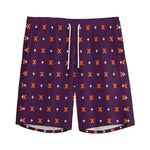 Halloween Plus And Cross Pattern Print Men's Sports Shorts