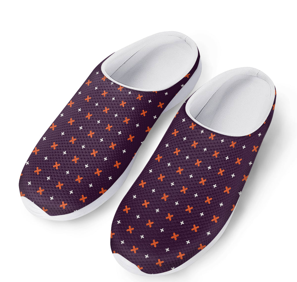 Halloween Plus And Cross Pattern Print Mesh Casual Shoes