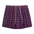 Halloween Plus And Cross Pattern Print Mesh Shorts