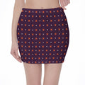 Halloween Plus And Cross Pattern Print Pencil Mini Skirt
