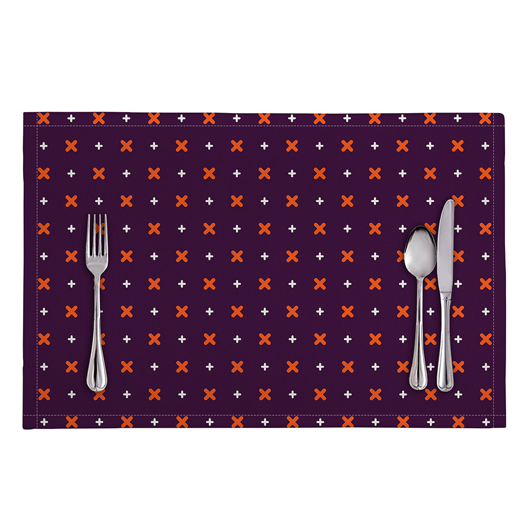Halloween Plus And Cross Pattern Print Placemat