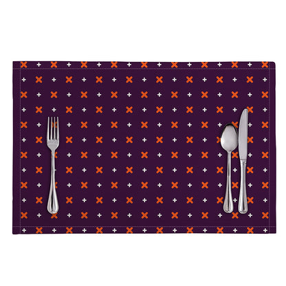 Halloween Plus And Cross Pattern Print Placemat