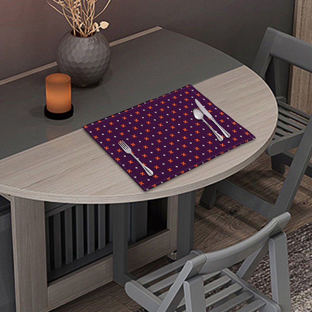 Halloween Plus And Cross Pattern Print Placemat