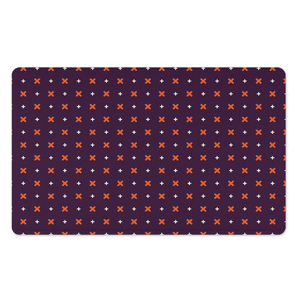 Halloween Plus And Cross Pattern Print Polyester Doormat