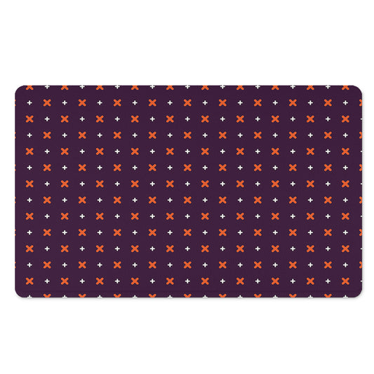 Halloween Plus And Cross Pattern Print Polyester Doormat