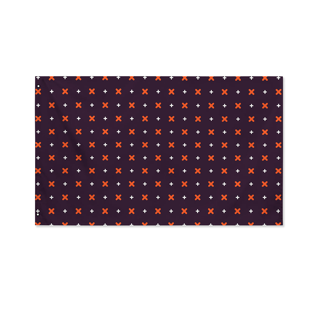 Halloween Plus And Cross Pattern Print Polyester Flag