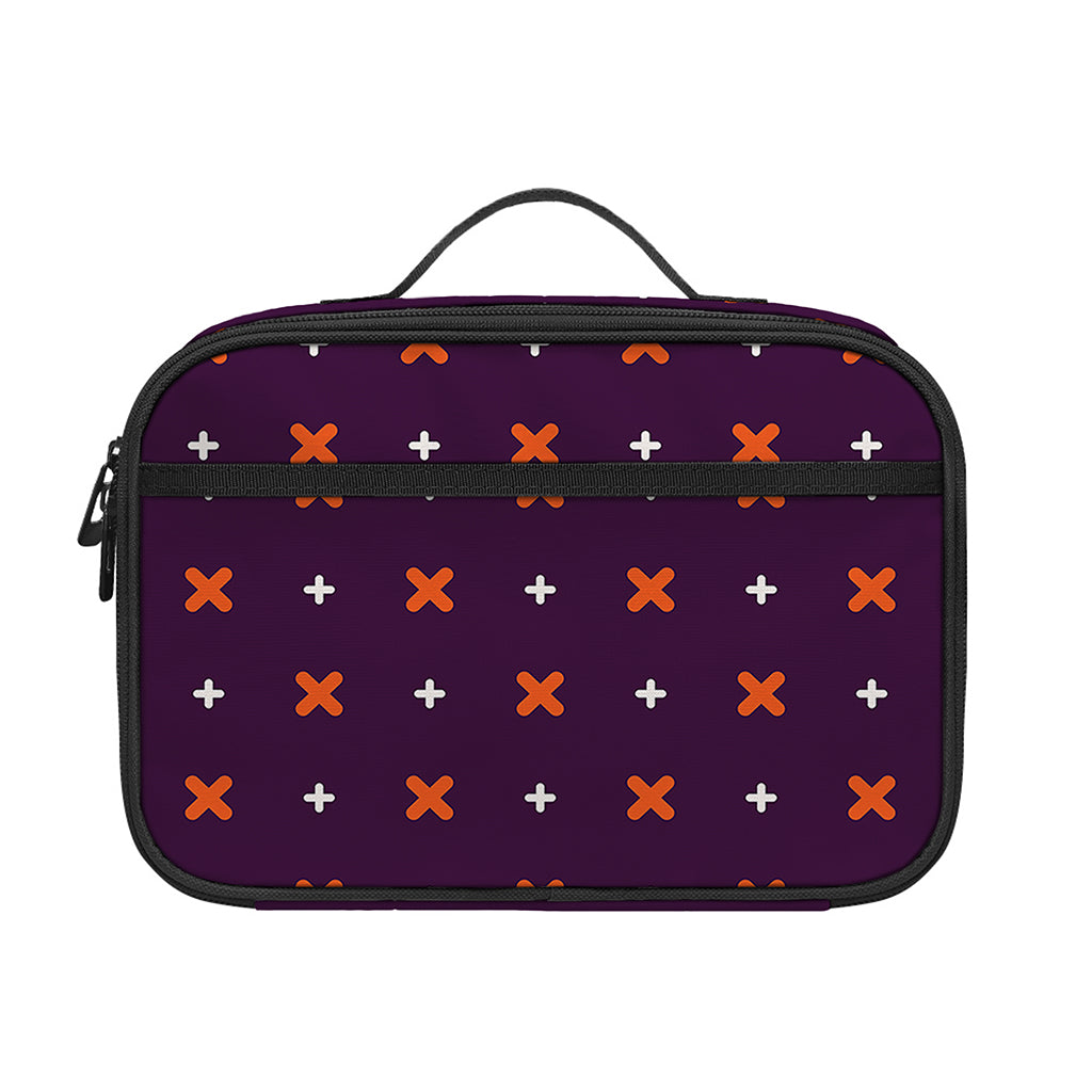 Halloween Plus And Cross Pattern Print Portable Lunch Bag