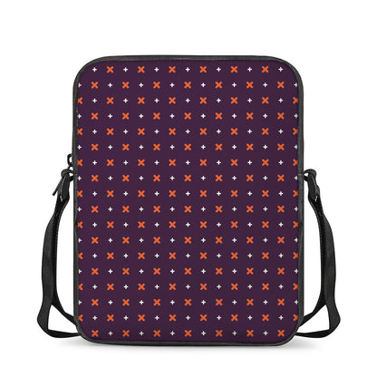 Halloween Plus And Cross Pattern Print Rectangular Crossbody Bag