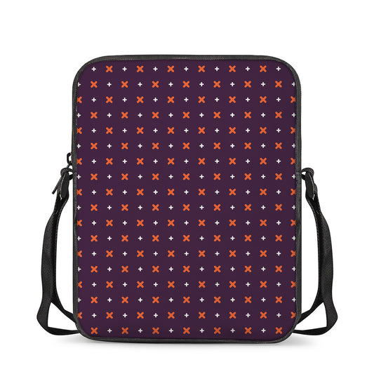 Halloween Plus And Cross Pattern Print Rectangular Crossbody Bag