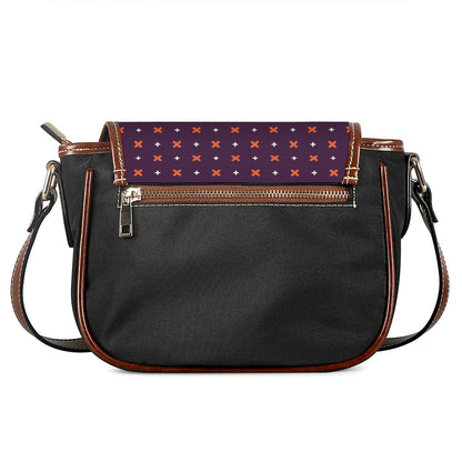 Halloween Plus And Cross Pattern Print Saddle Bag