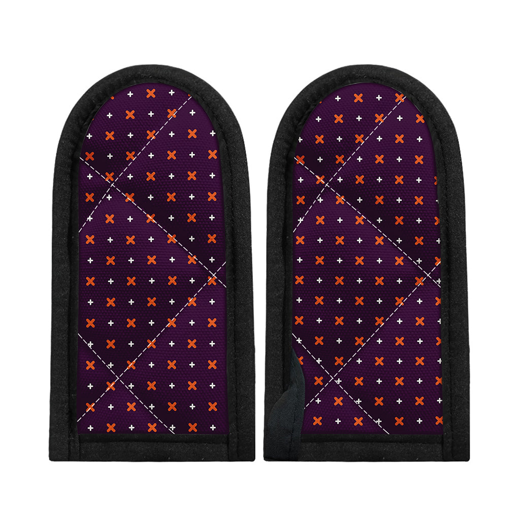 Halloween Plus And Cross Pattern Print Skillet Handle Cover