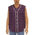 Halloween Plus And Cross Pattern Print Sleeveless Baseball Jersey