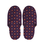 Halloween Plus And Cross Pattern Print Slippers