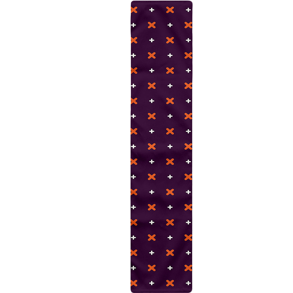 Halloween Plus And Cross Pattern Print Table Runner