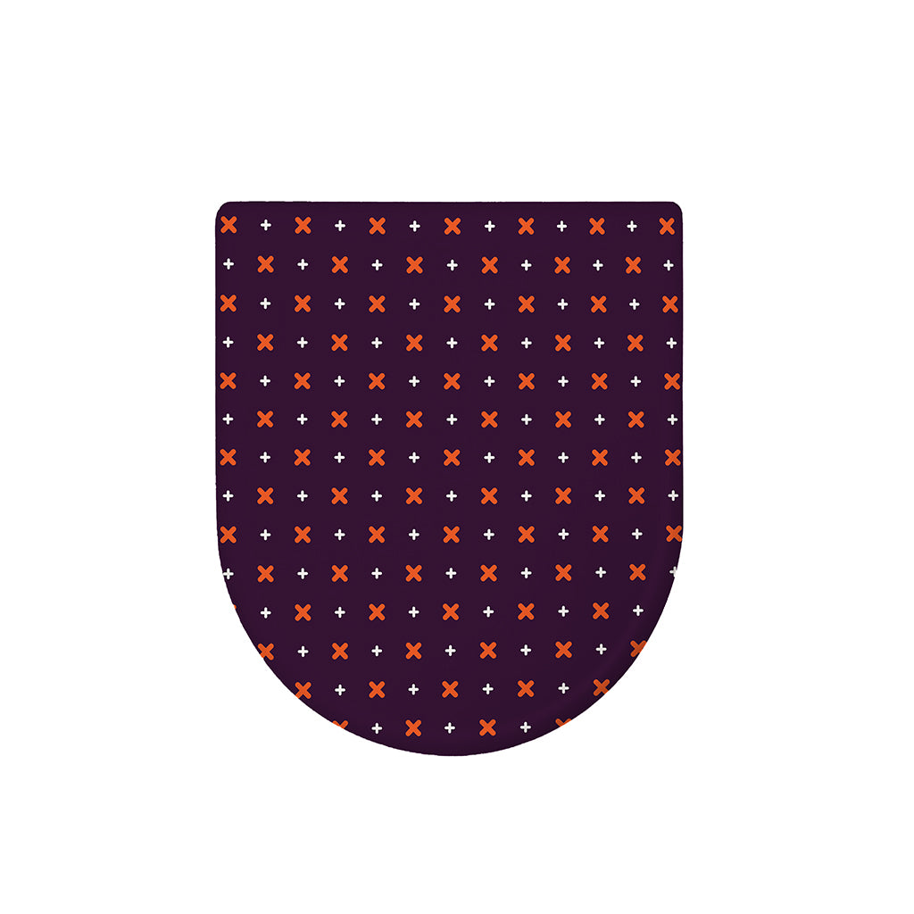 Halloween Plus And Cross Pattern Print Toilet Lid Cover