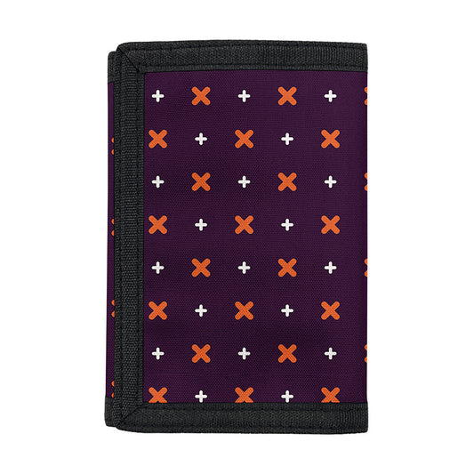 Halloween Plus And Cross Pattern Print Trifold Wallet