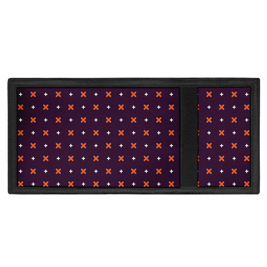 Halloween Plus And Cross Pattern Print Trifold Wallet