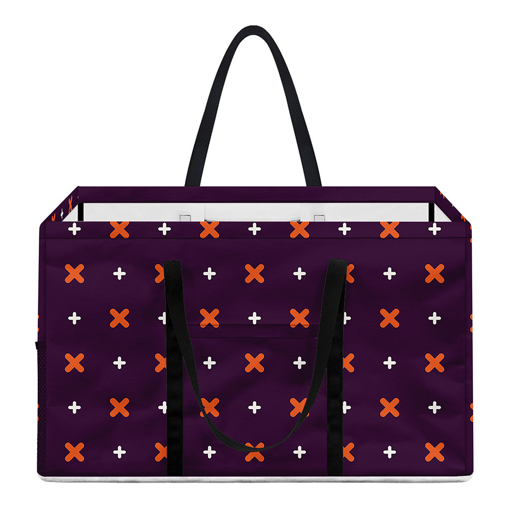 Halloween Plus And Cross Pattern Print Utility Tote Bag