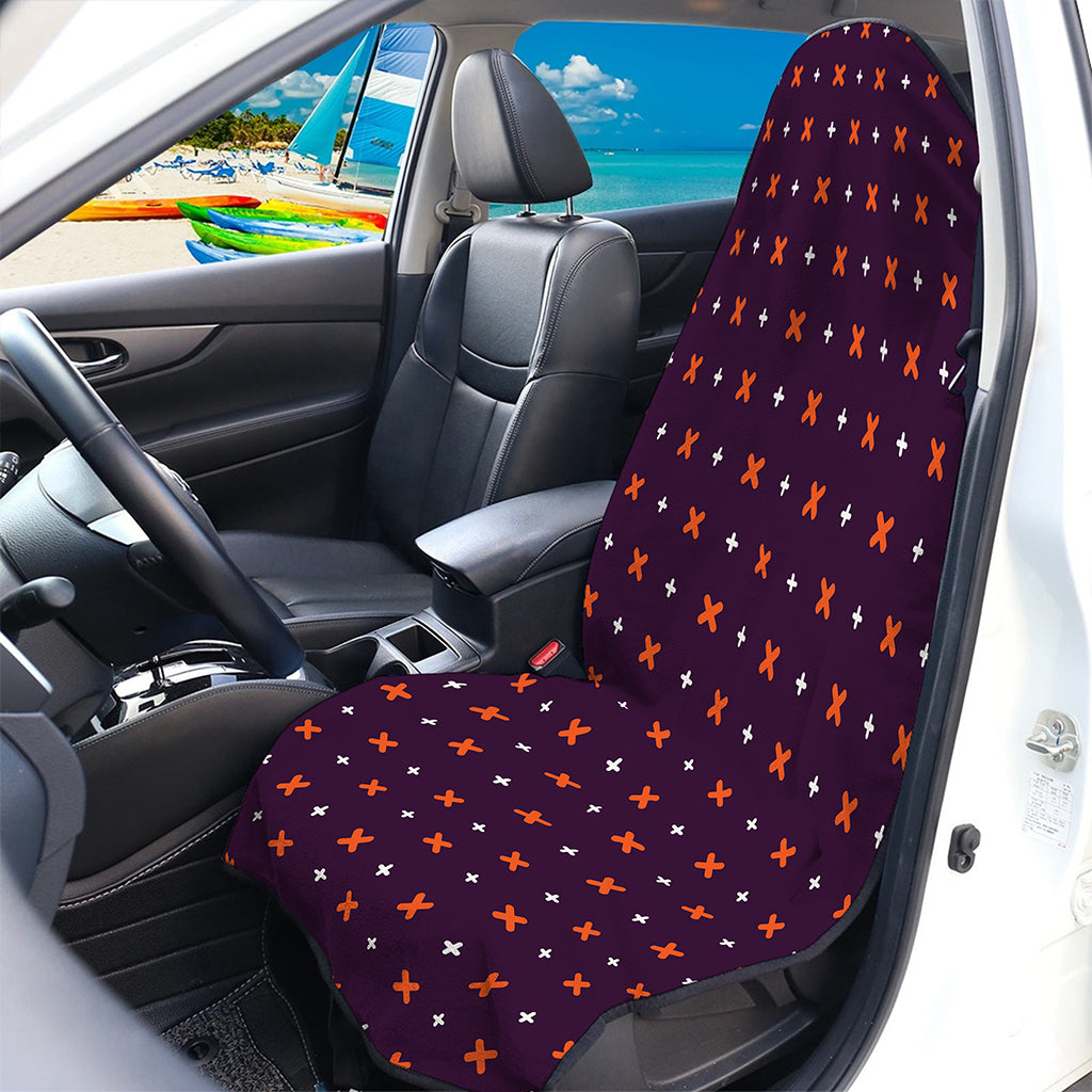 Halloween Plus And Cross Pattern Print Waterproof Car Seat Cover