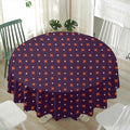 Halloween Plus And Cross Pattern Print Waterproof Round Tablecloth