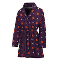 Halloween Plus And Cross Pattern Print Women's Bathrobe