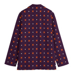 Halloween Plus And Cross Pattern Print Women's Cotton Blazer