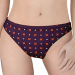 Halloween Plus And Cross Pattern Print Women's Thong