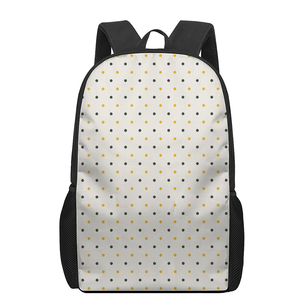 Halloween Polka Dot Pattern Print 17 Inch Backpack