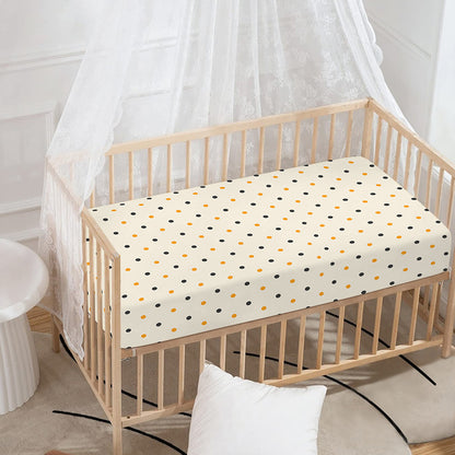 Halloween Polka Dot Pattern Print Baby Crib Sheet