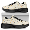 Halloween Polka Dot Pattern Print Black Chunky Shoes