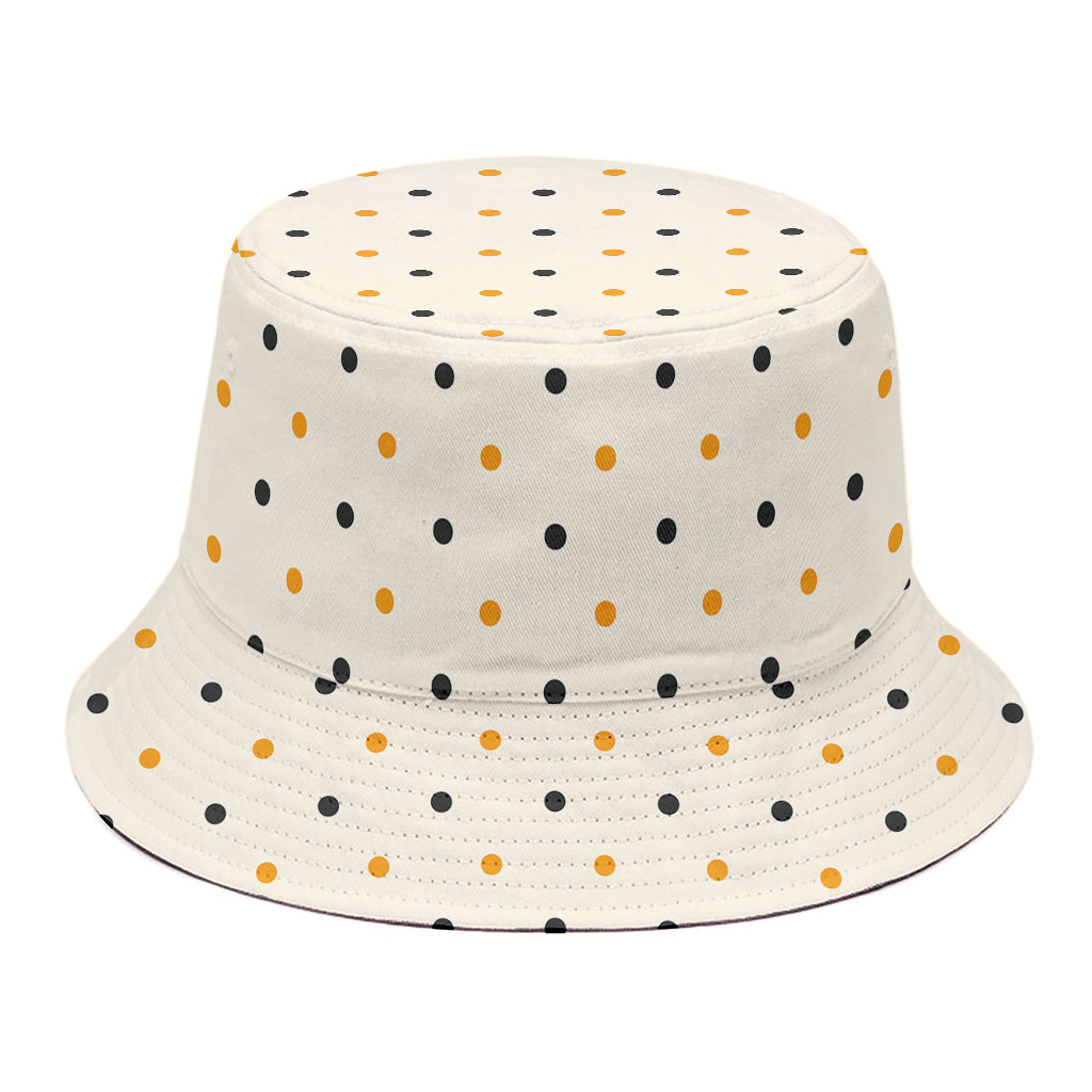 Halloween Polka Dot Pattern Print Bucket Hat