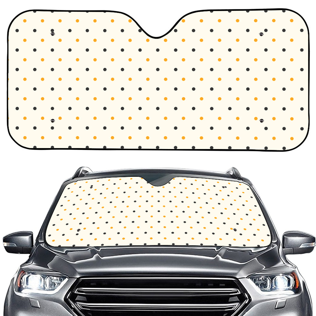 Halloween Polka Dot Pattern Print Car Windshield Sun Shade