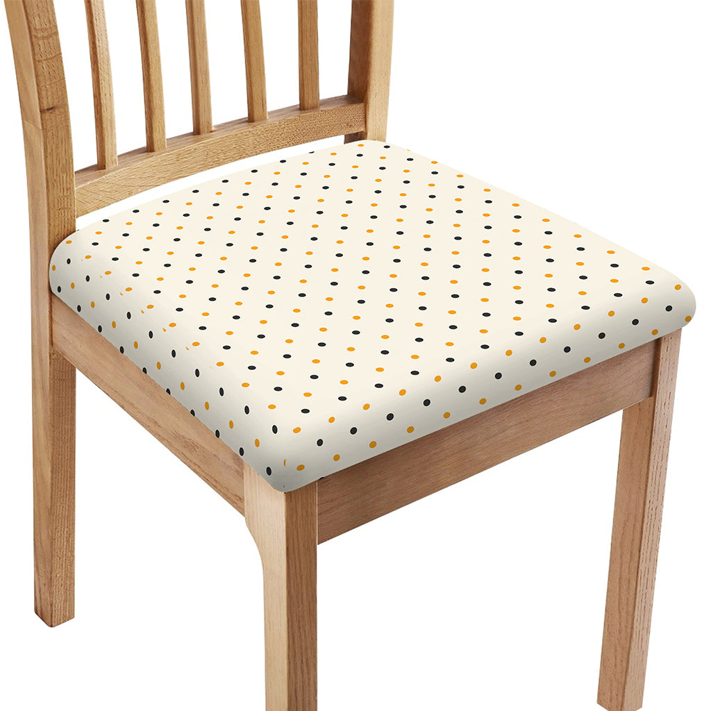 Halloween Polka Dot Pattern Print Chair Cushion Cover