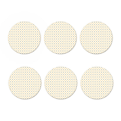 Halloween Polka Dot Pattern Print Coaster Set