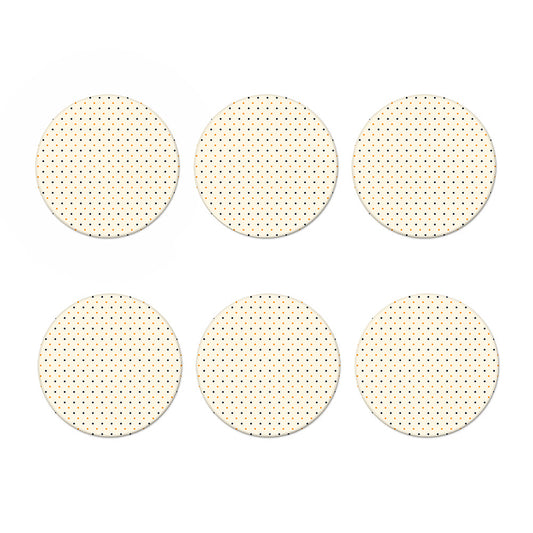 Halloween Polka Dot Pattern Print Coaster Set