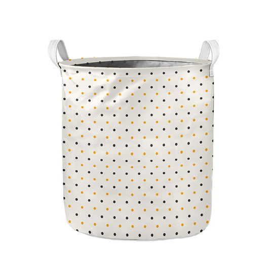 Halloween Polka Dot Pattern Print Collapsible Laundry Basket