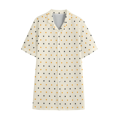 Halloween Polka Dot Pattern Print Cotton Hawaiian Shirt