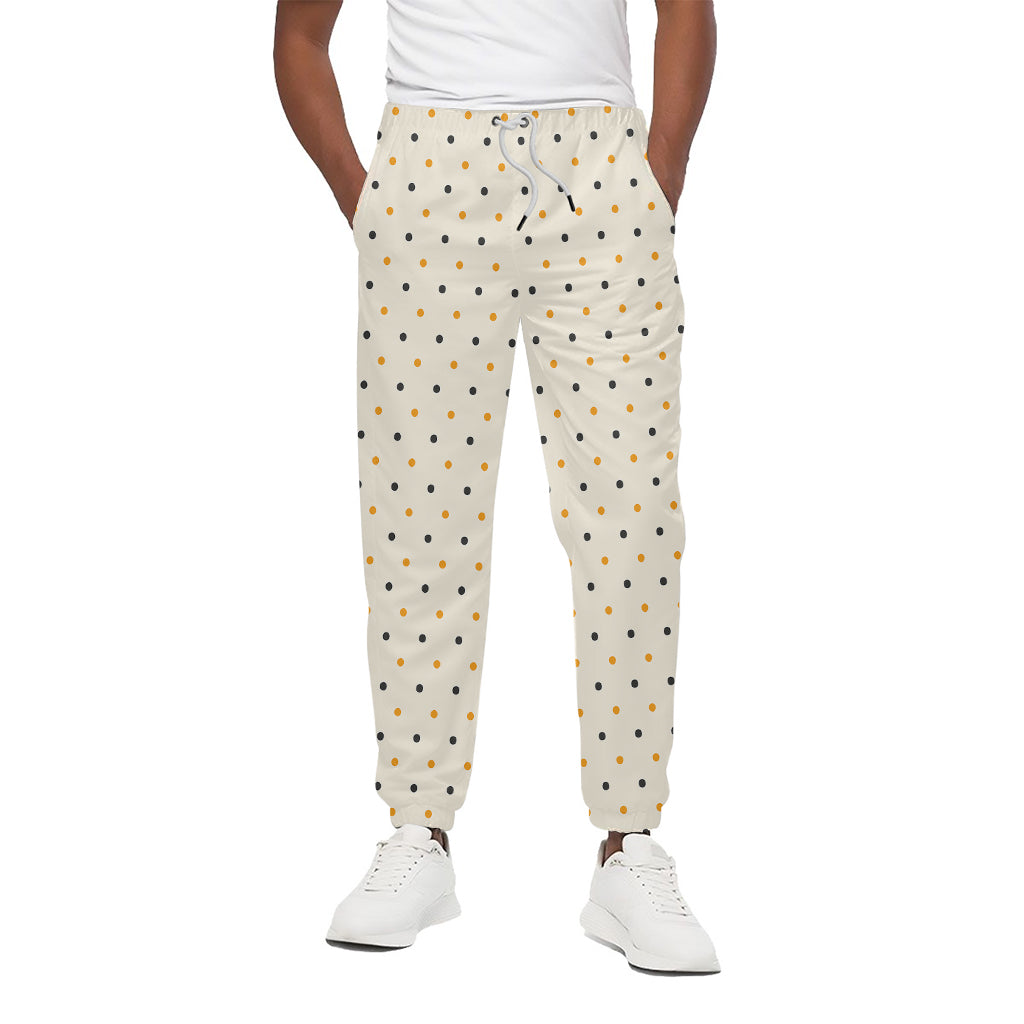 Halloween Polka Dot Pattern Print Cotton Pants