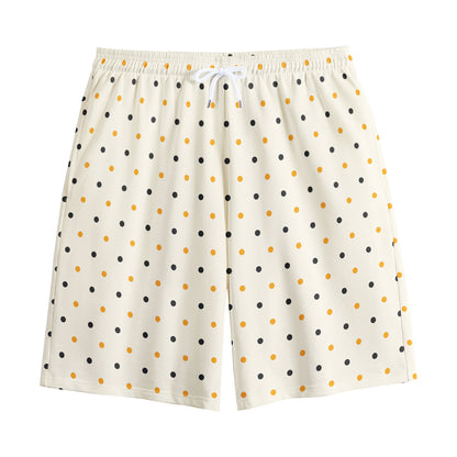 Halloween Polka Dot Pattern Print Cotton Shorts