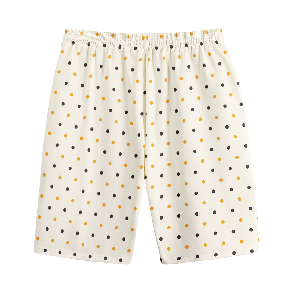 Halloween Polka Dot Pattern Print Cotton Shorts