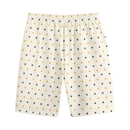 Halloween Polka Dot Pattern Print Cotton Shorts