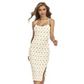 Halloween Polka Dot Pattern Print Cross Back Cami Dress