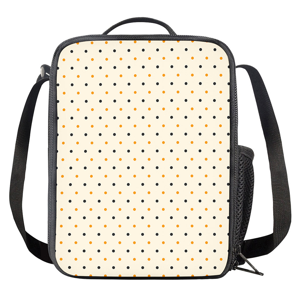 Halloween Polka Dot Pattern Print Crossbody Lunch Bag