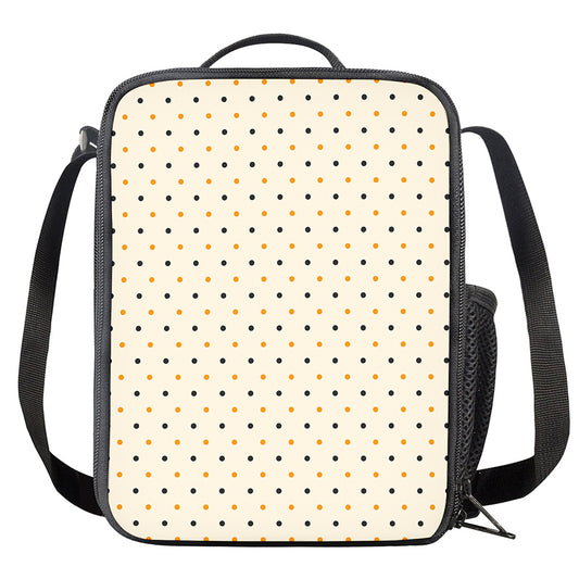 Halloween Polka Dot Pattern Print Crossbody Lunch Bag