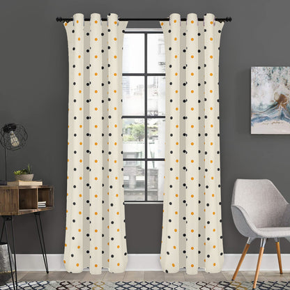 Halloween Polka Dot Pattern Print Curtain