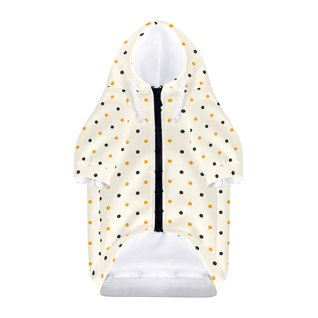 Halloween Polka Dot Pattern Print Dog Zip Up Hoodie