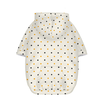 Halloween Polka Dot Pattern Print Dog Zip Up Hoodie
