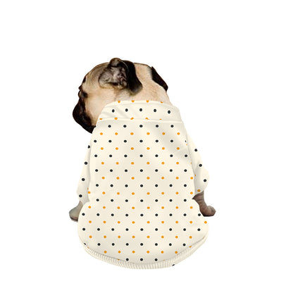Halloween Polka Dot Pattern Print Dog Zip Up Jacket